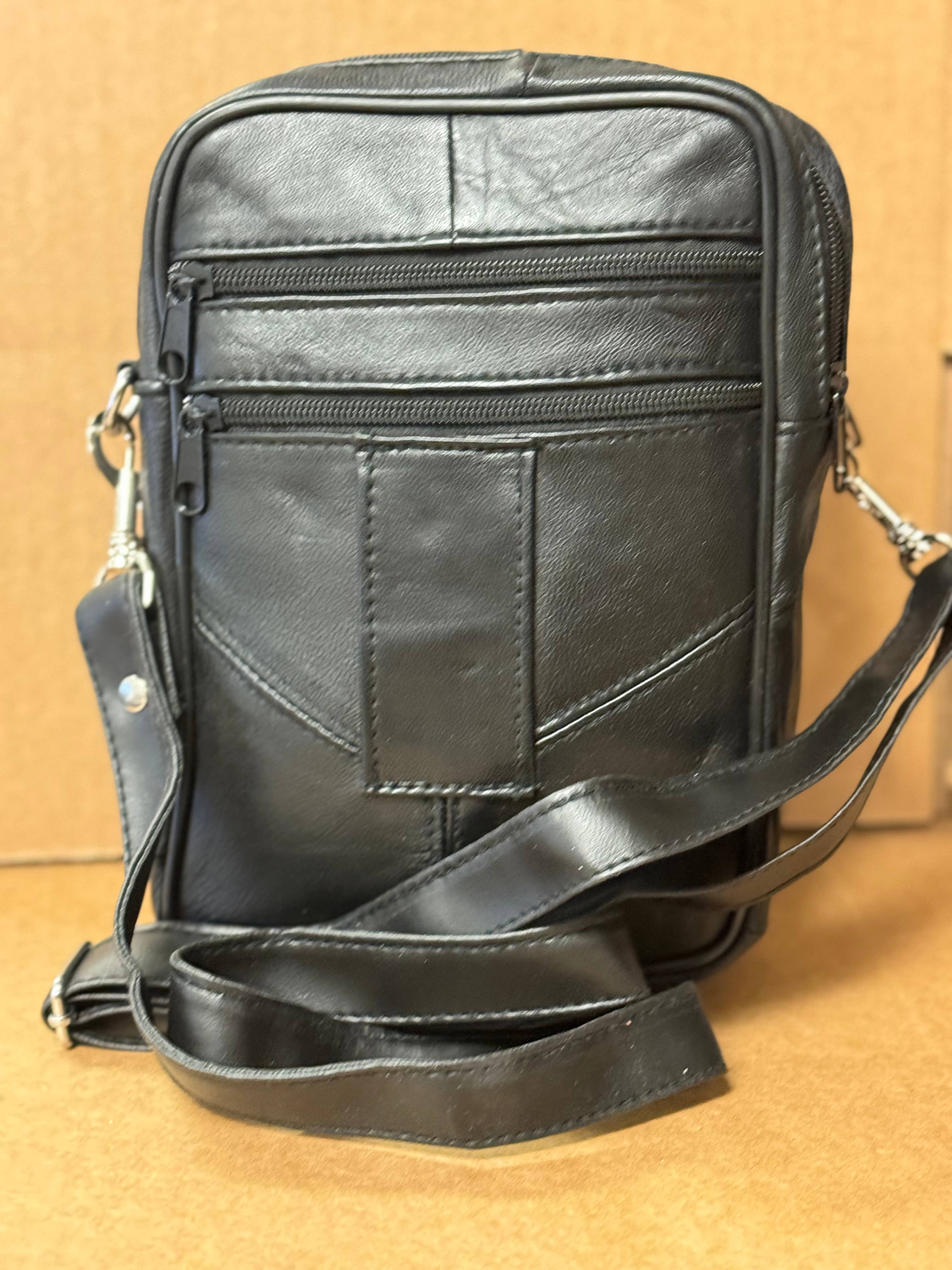 Genuine Leather Unisex Shoulder Messenger Bag