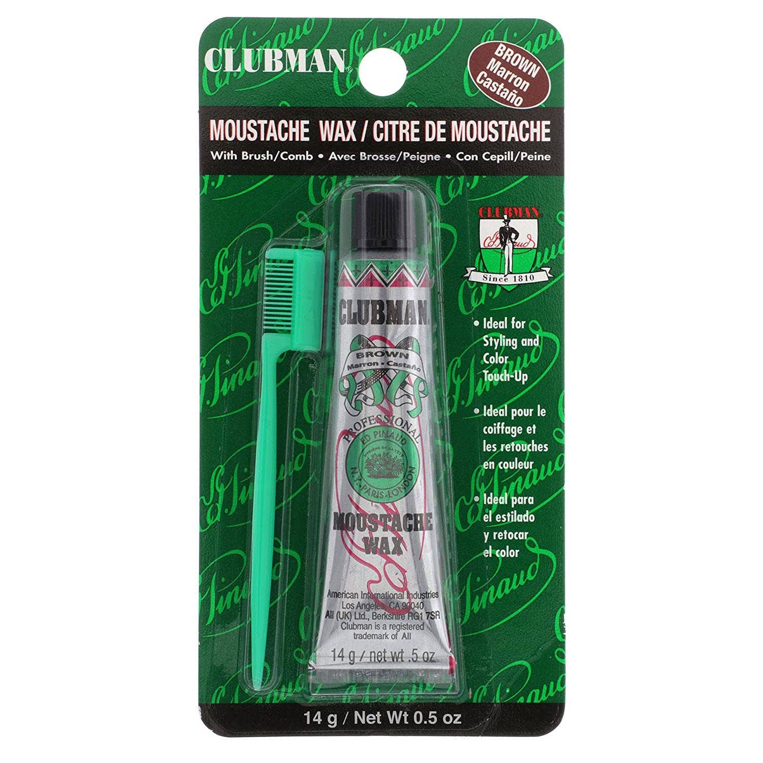 Clubman Moustache Wax - Brown