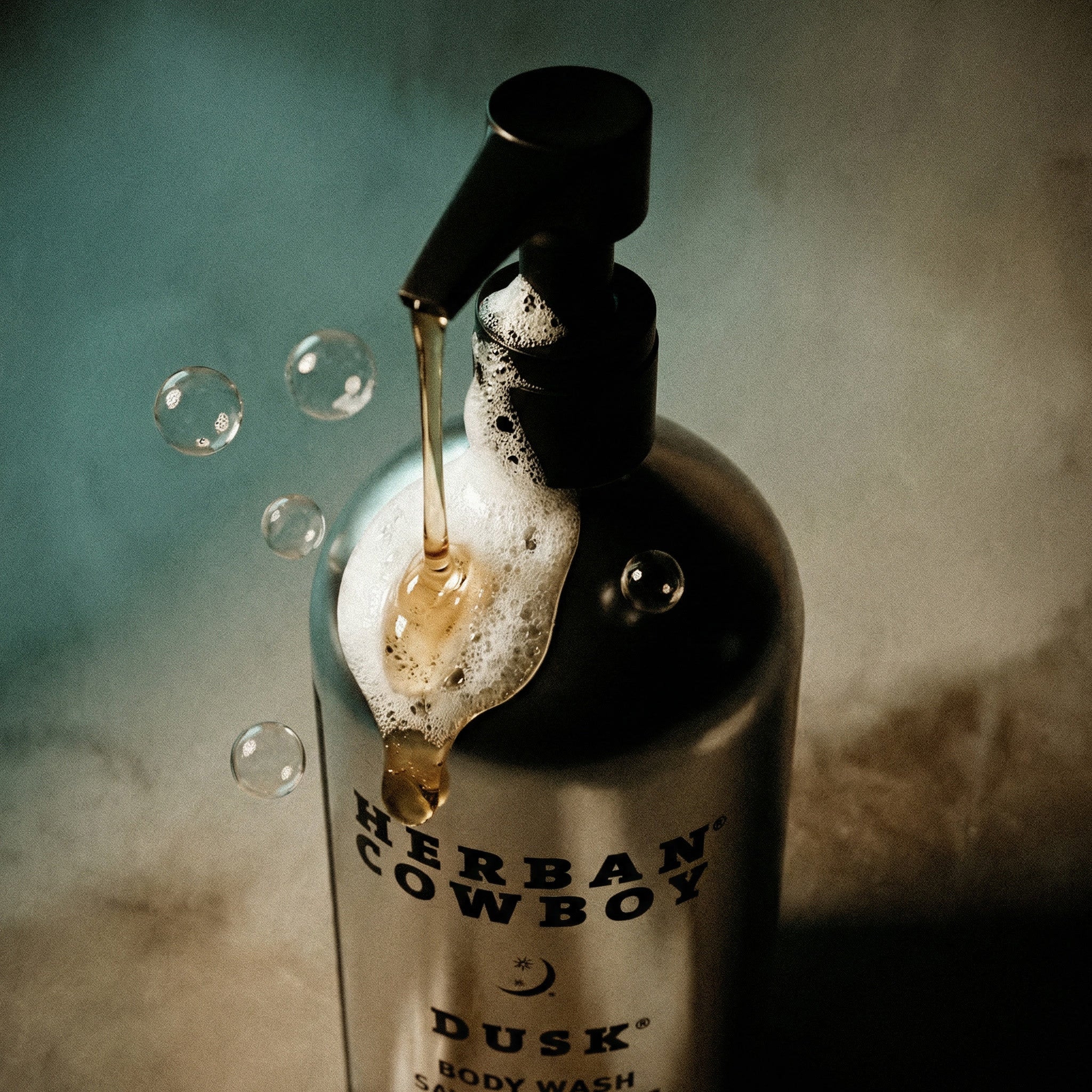 Dusk Body Wash Refillable Aluminum Pump by Herban Cowboy Product visible