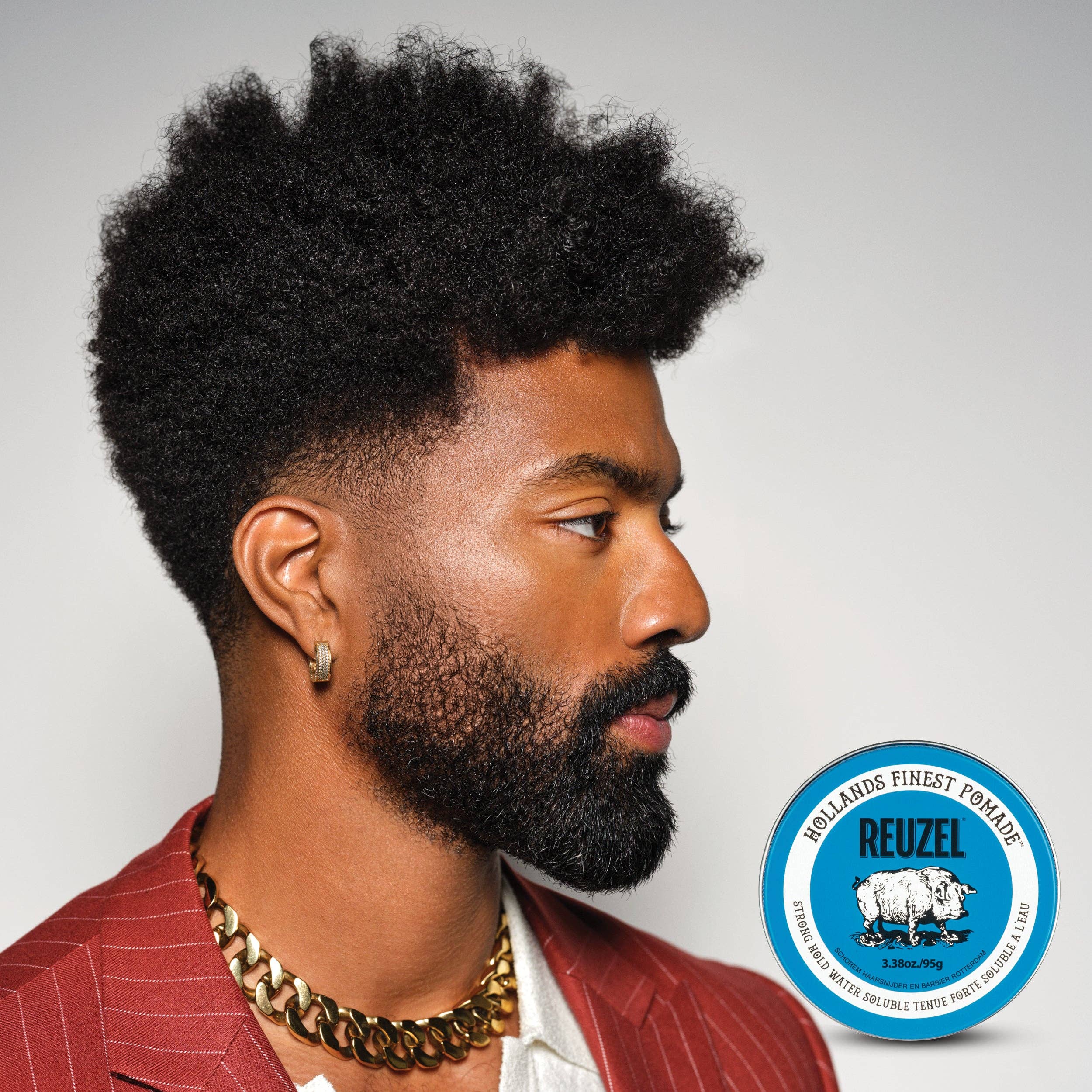 Reuzel Blue Strong Hold High Shine Water Soluble Pomade