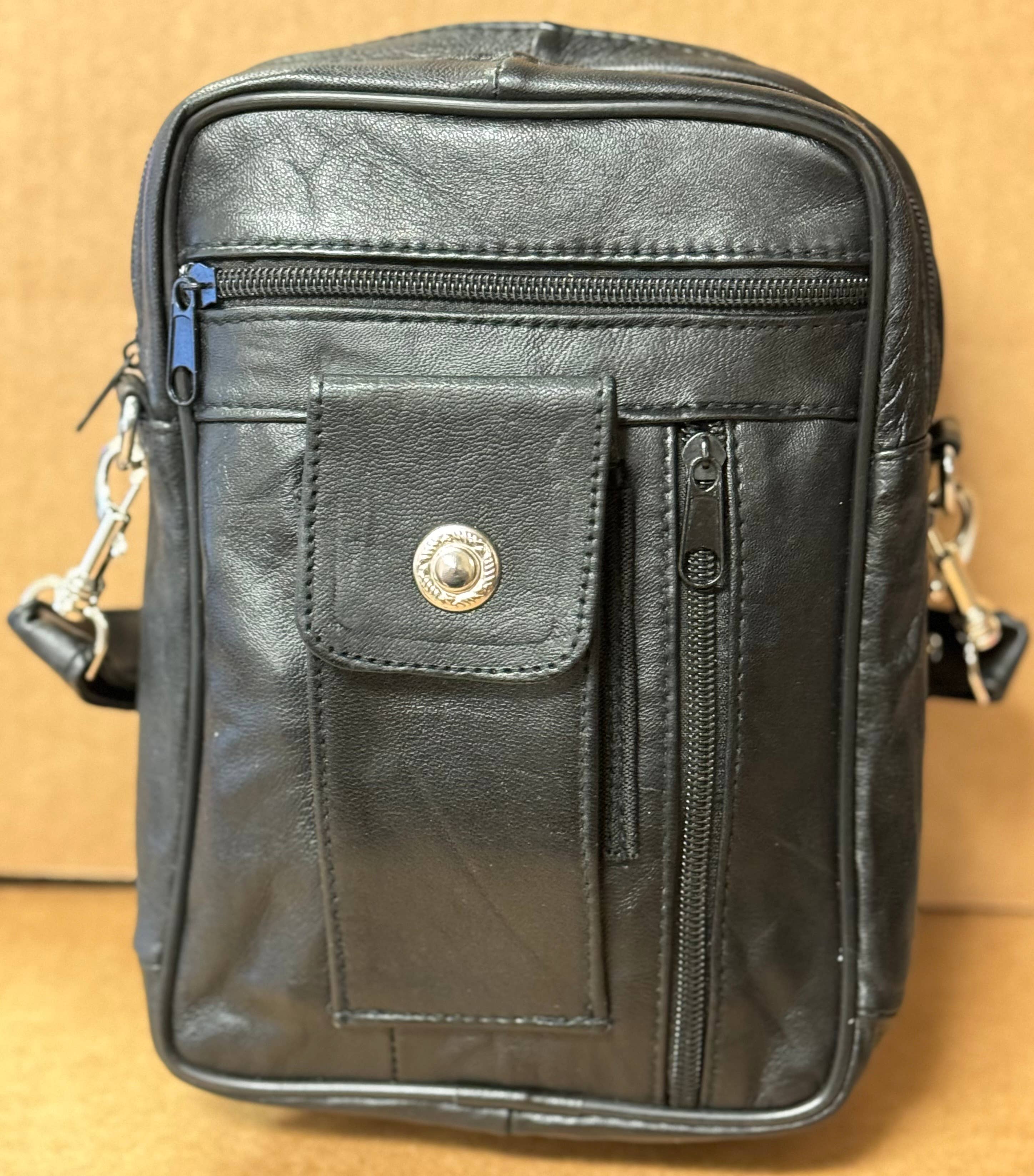 Genuine Leather Unisex Shoulder Messenger Bag
