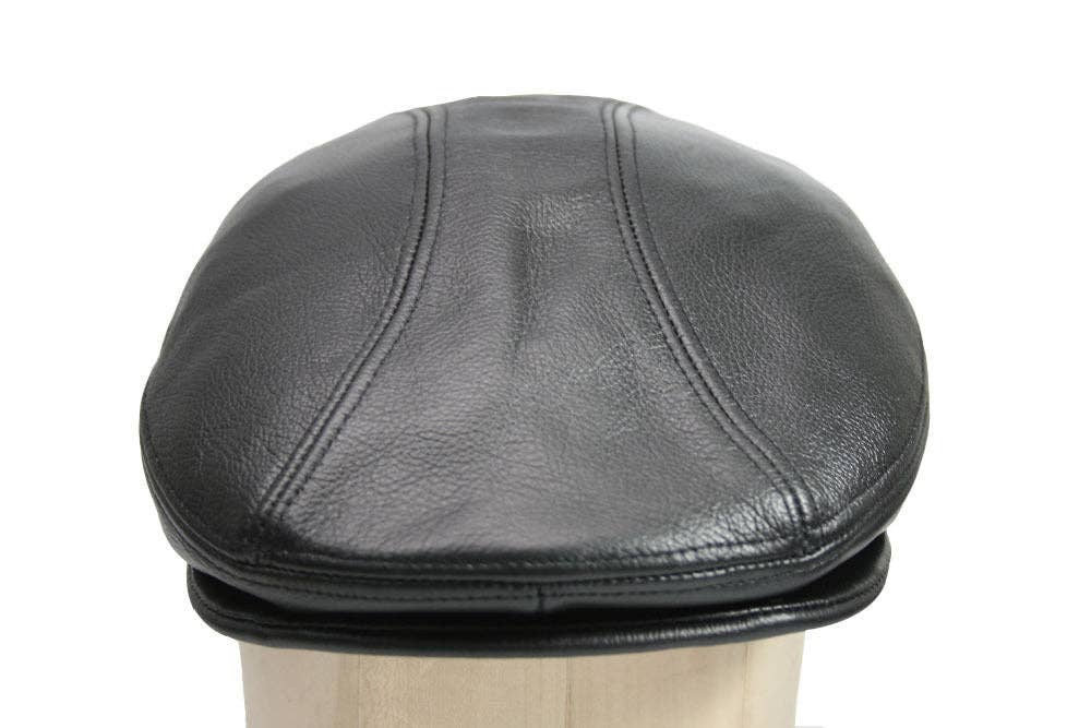 Real Cow Leather Ivy Flat Newsboy cap Gatsby Golf Hat Driver Cabbie