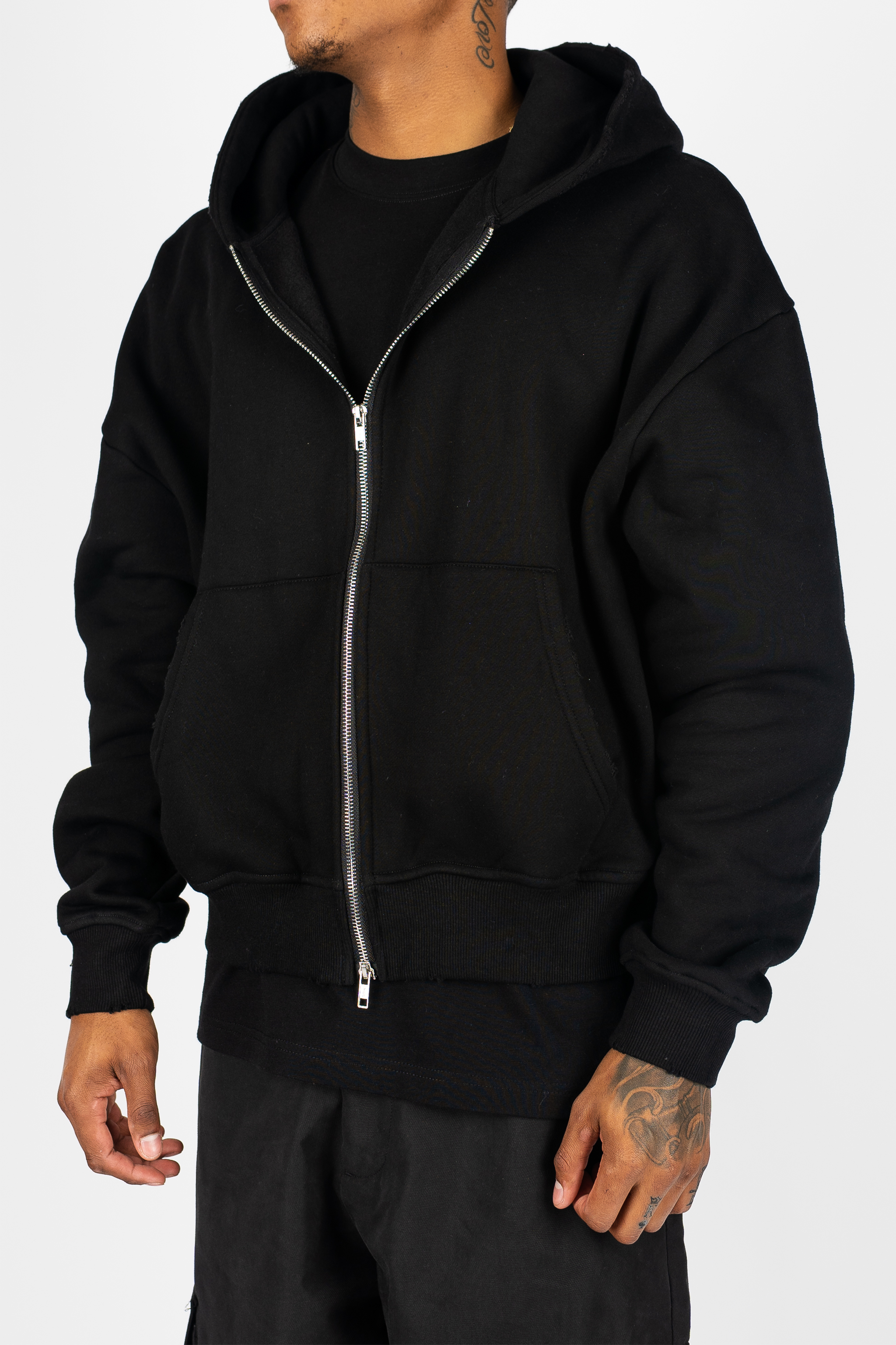 Weathered Zip Up Hoodie