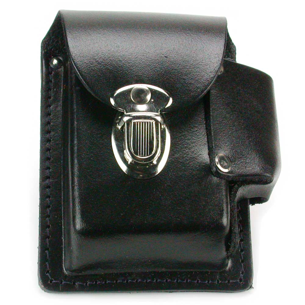 Molded Leather Cigarette Case - Black