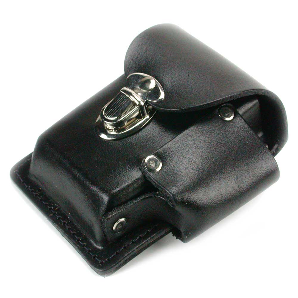 Molded Leather Cigarette Case - Black