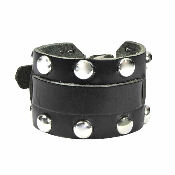 Dome Studded Wristband - Black