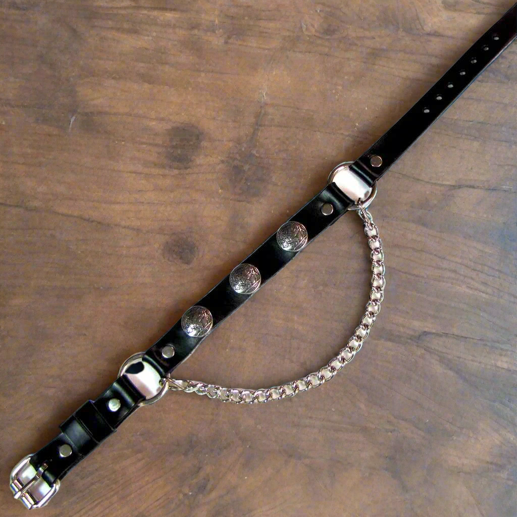 Boot Chain with 3 Buffalo Nickel Conchos