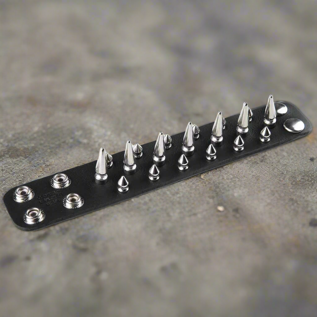 Wristband with Small and Large Spikes