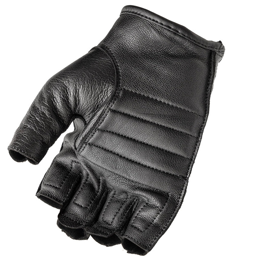 BodyGuard Men's Fingerless Deer Skin Motorcycle Glove