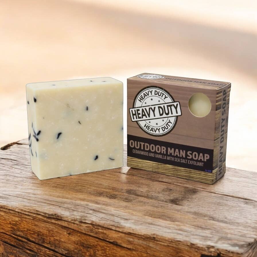 Seriously Shea Outdoor Man Heavy Duty Soap, Cedarwood & Vanilla