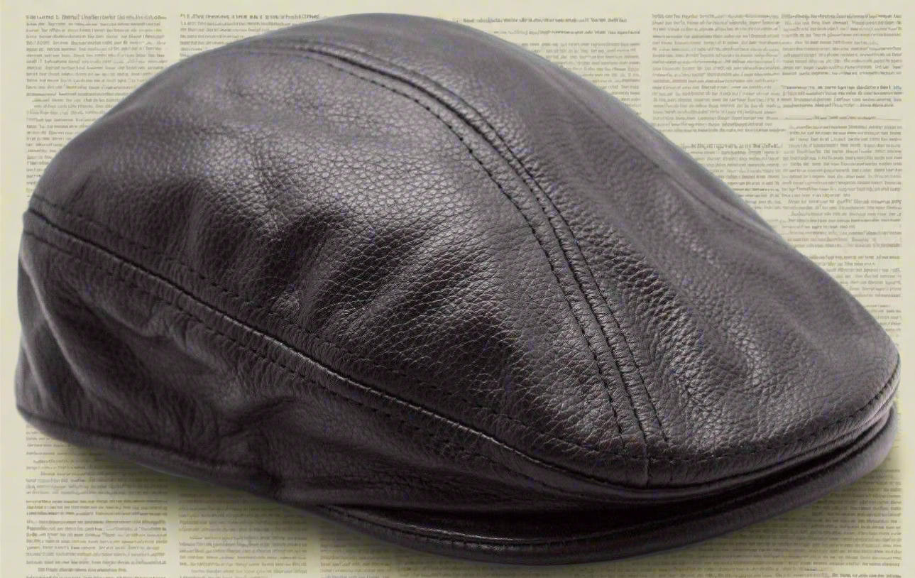 Real Cow Leather Ivy Flat Newsboy cap Gatsby Golf Hat Driver Cabbie