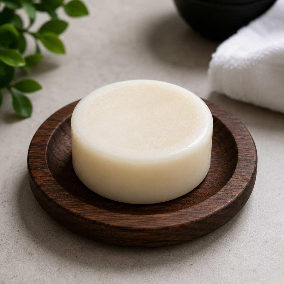 Heritage Tallow Shave Soap open