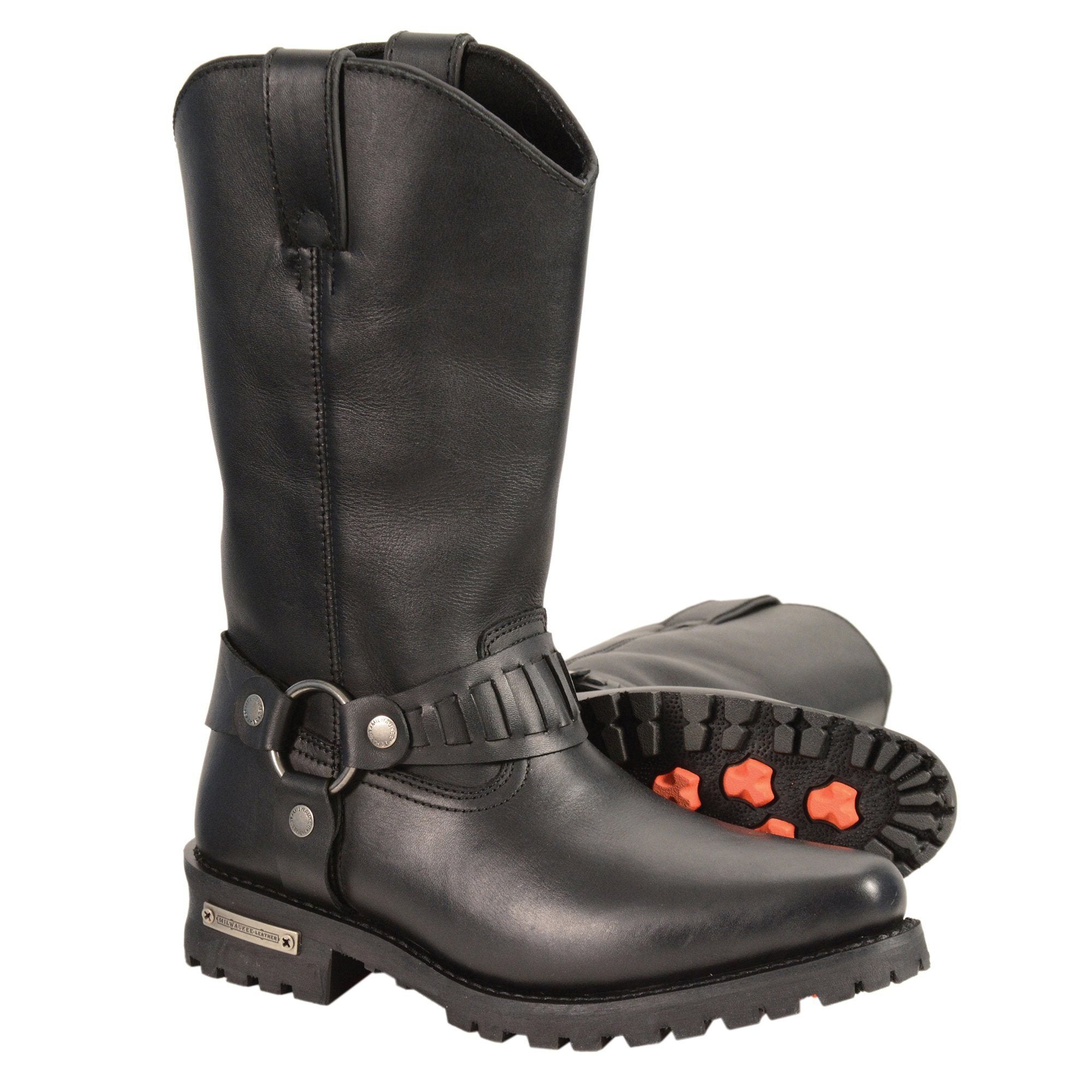 Milwaukee Black Leather Harness Motorcycle Boots Milwaukee Short Harness Motorcycle Boots | Leather Bound NJ main image 2