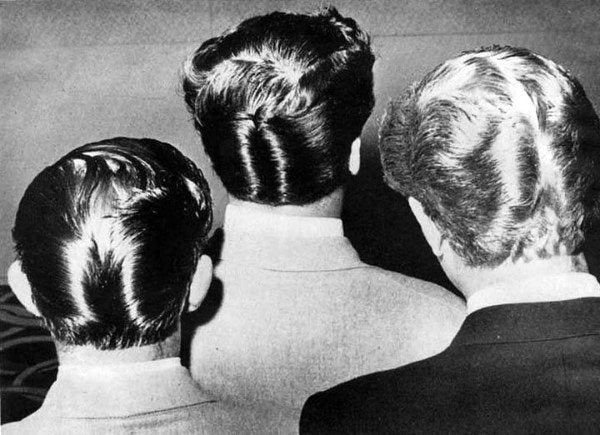 The Ducktail Haircut, a throwback to the 1950s