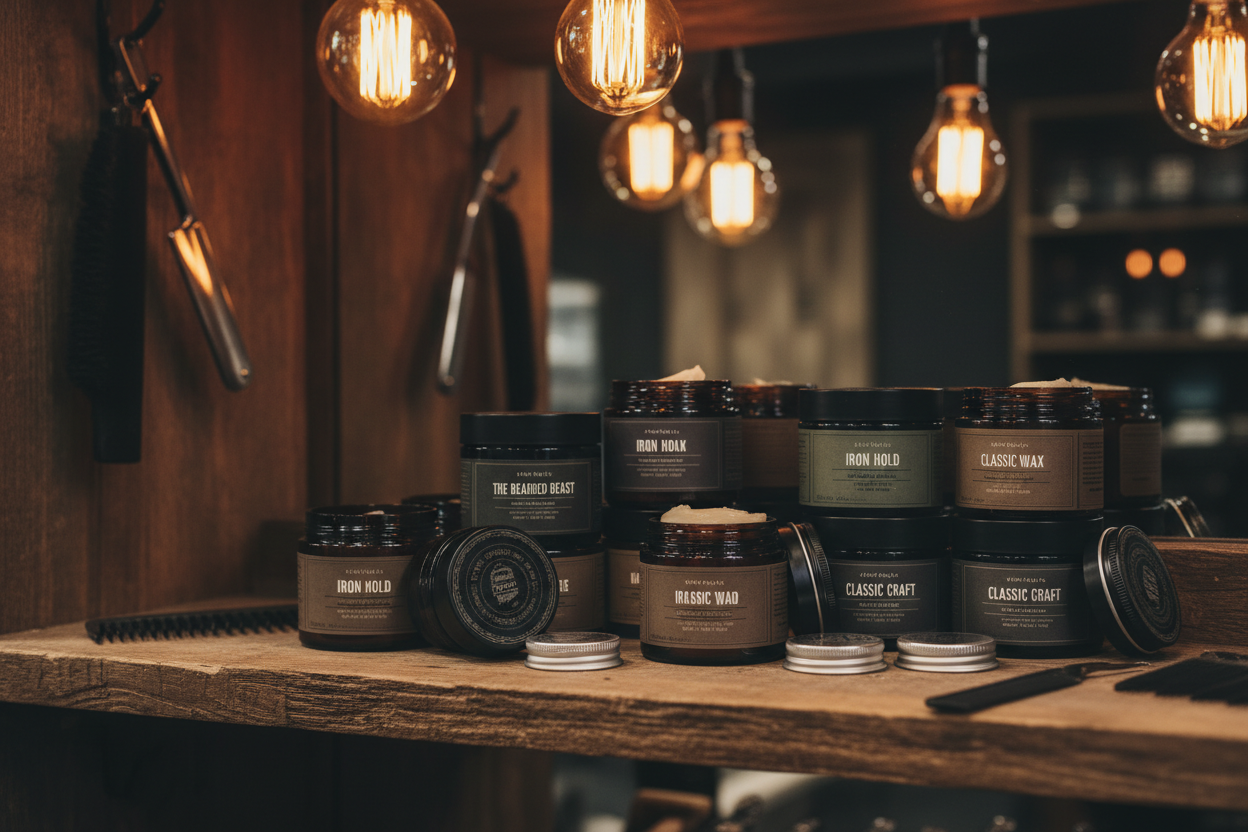 Various types of hair styling products.
