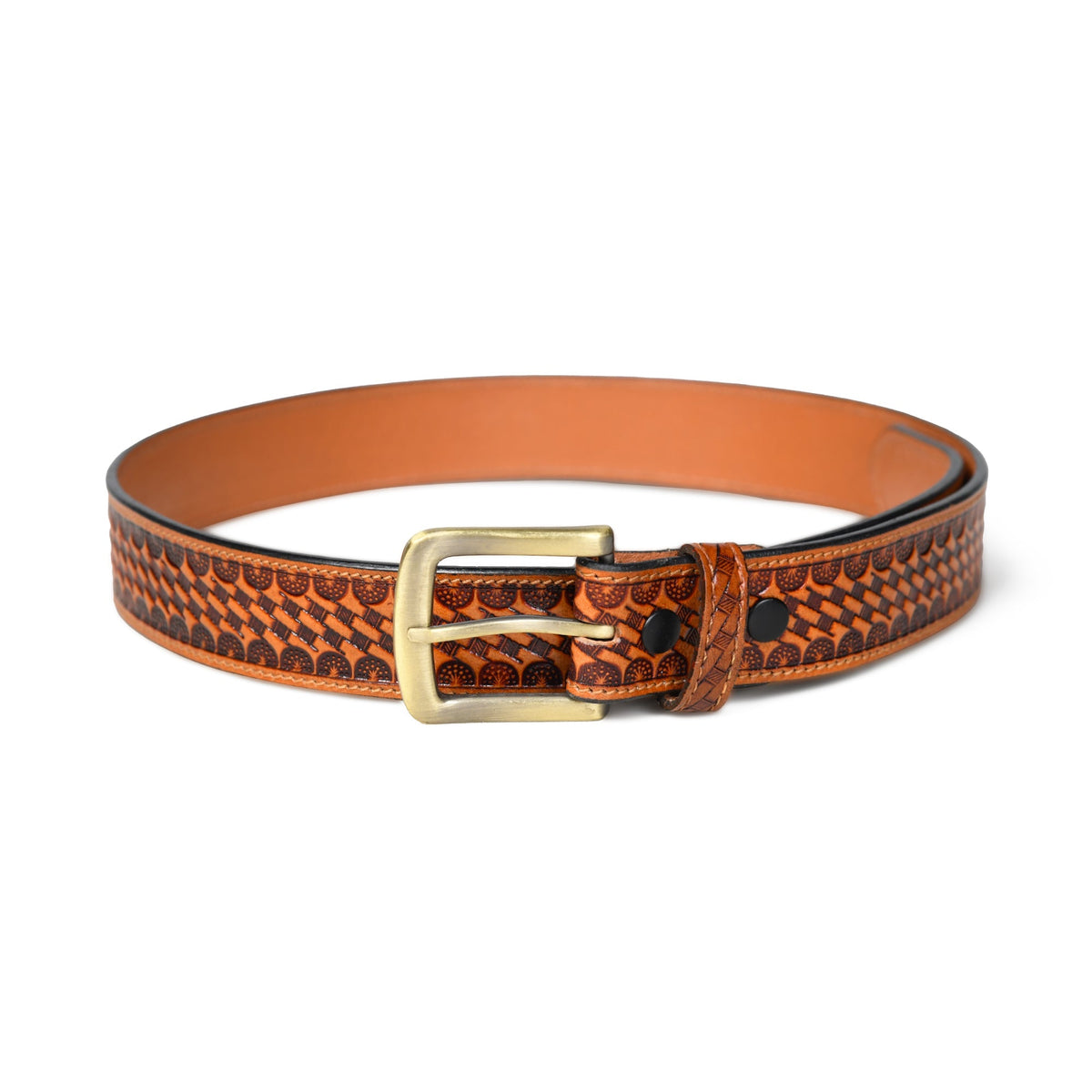 Modern Western Leather Belt wide view