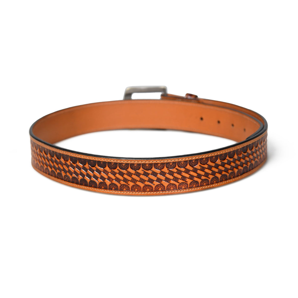 Modern Western Leather Belt back view