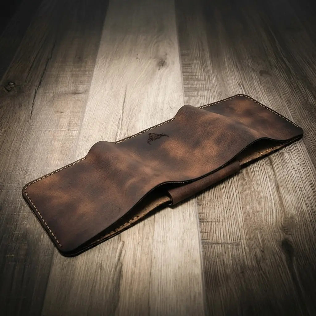 Police Badge Trifold Wallet by Bull Sheath Leather