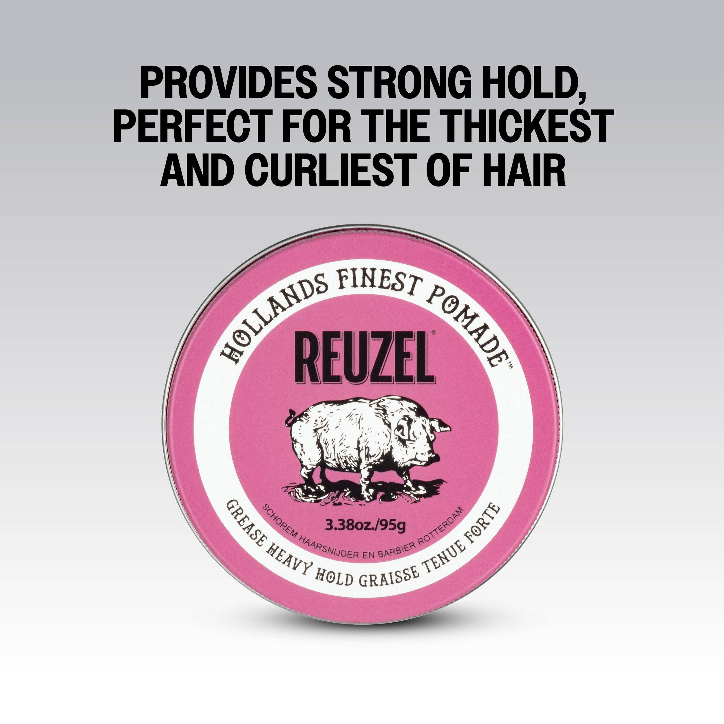 Reuzel Pink Pomade Grease Oil Based Medium Shine Strong Hold