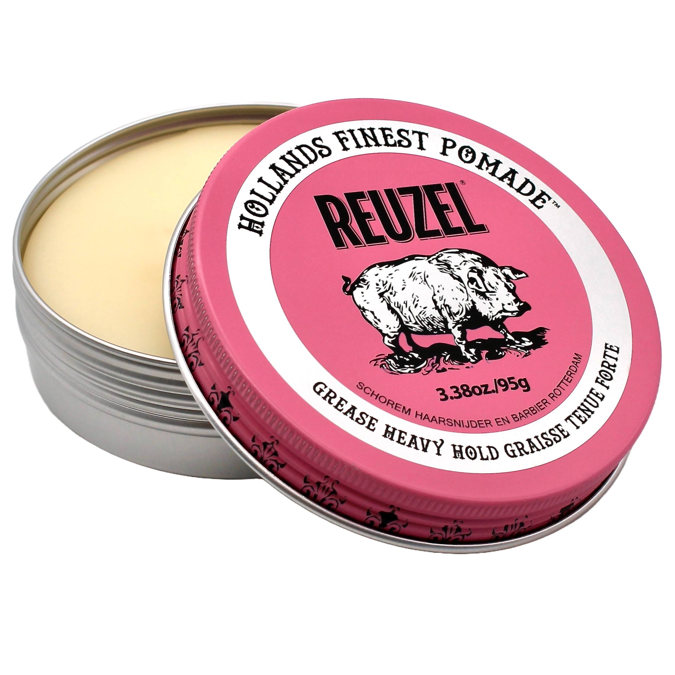 Reuzel Pink Pomade Grease Oil Based Medium Shine Strong Hold