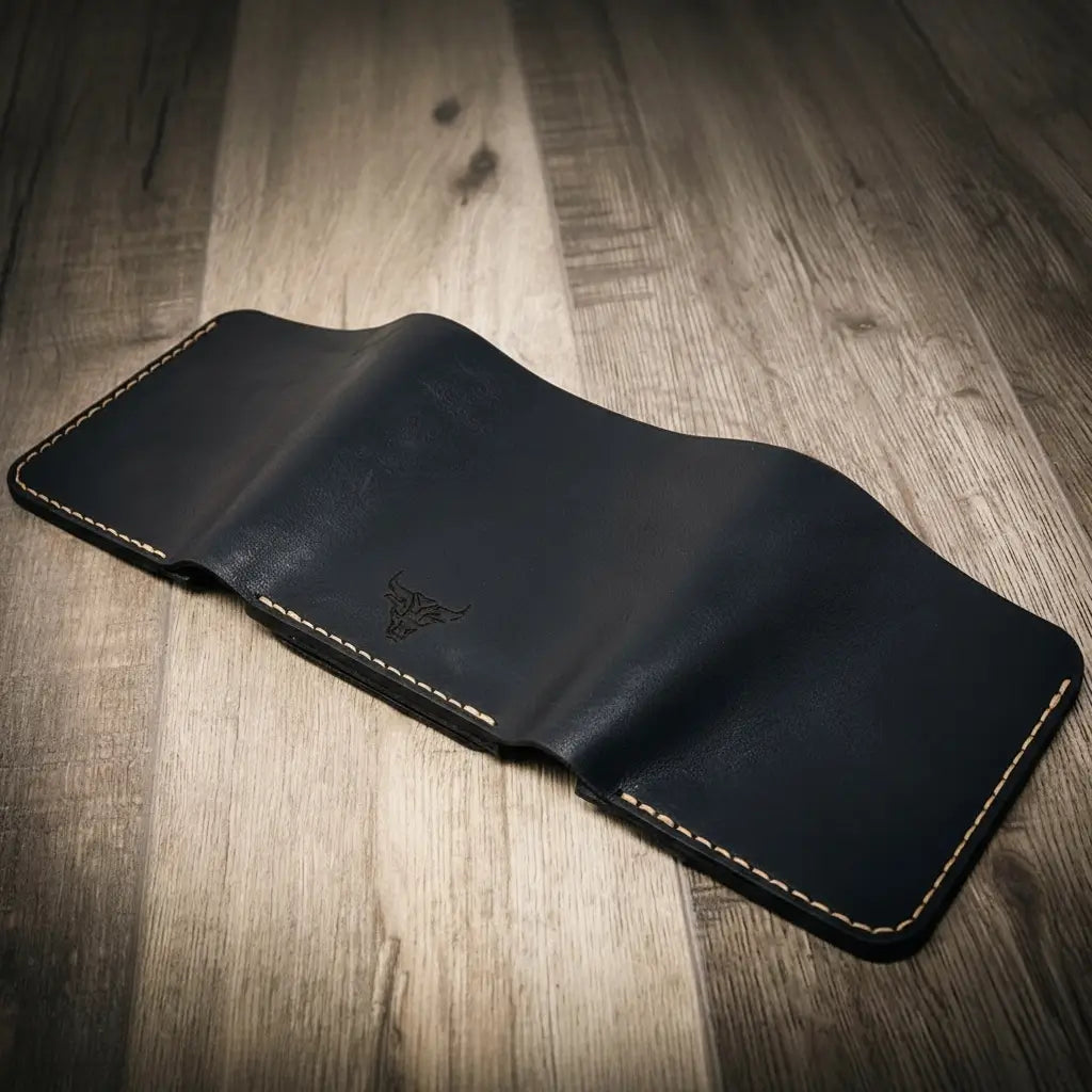 Police Badge Trifold Wallet by Bull Sheath Leather