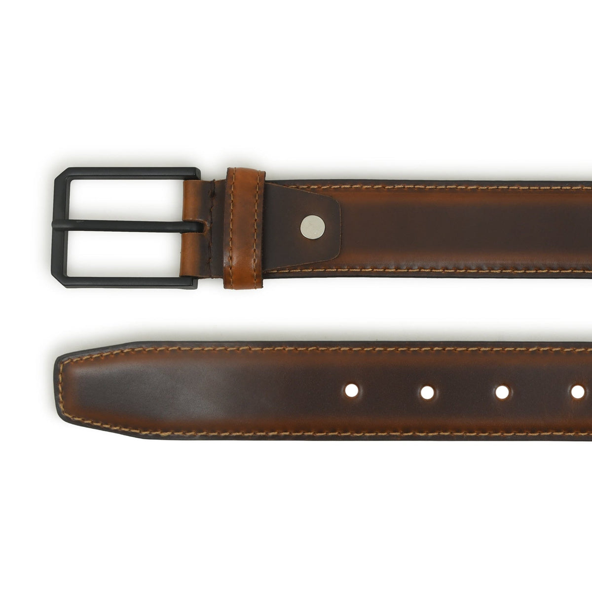 Cooper Caramel Leather Dress Belt buckle