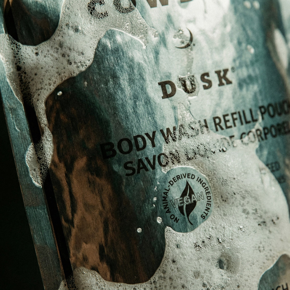 Dusk Body Wash Refill Pouch by Herban Cowboy Vegan label