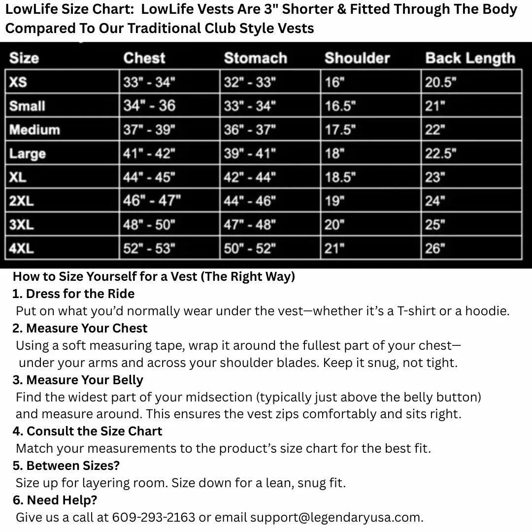 Legendary LowLife NCP Canvas & Leather Cropped Fitted Club Style Motorcycle Vest - Tobacco Brown