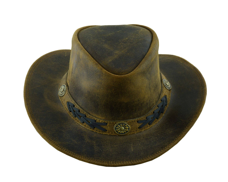 Western Leather Hat for Men and Women shapeable Sahara