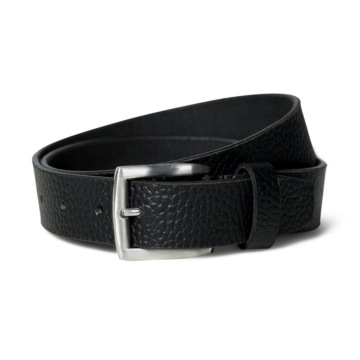Nexus Black Leather Belt front alt
