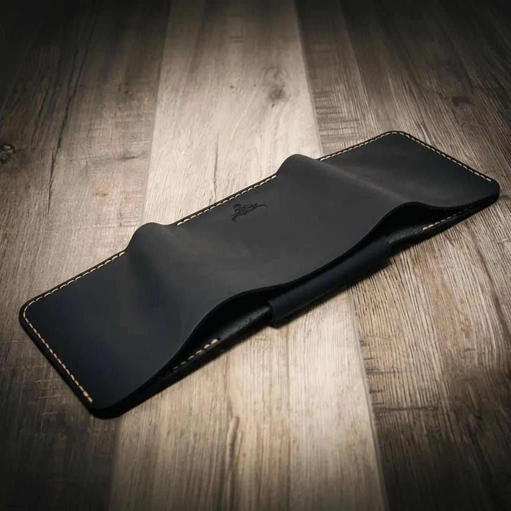 Police Badge Trifold Wallet by Bull Sheath Leather