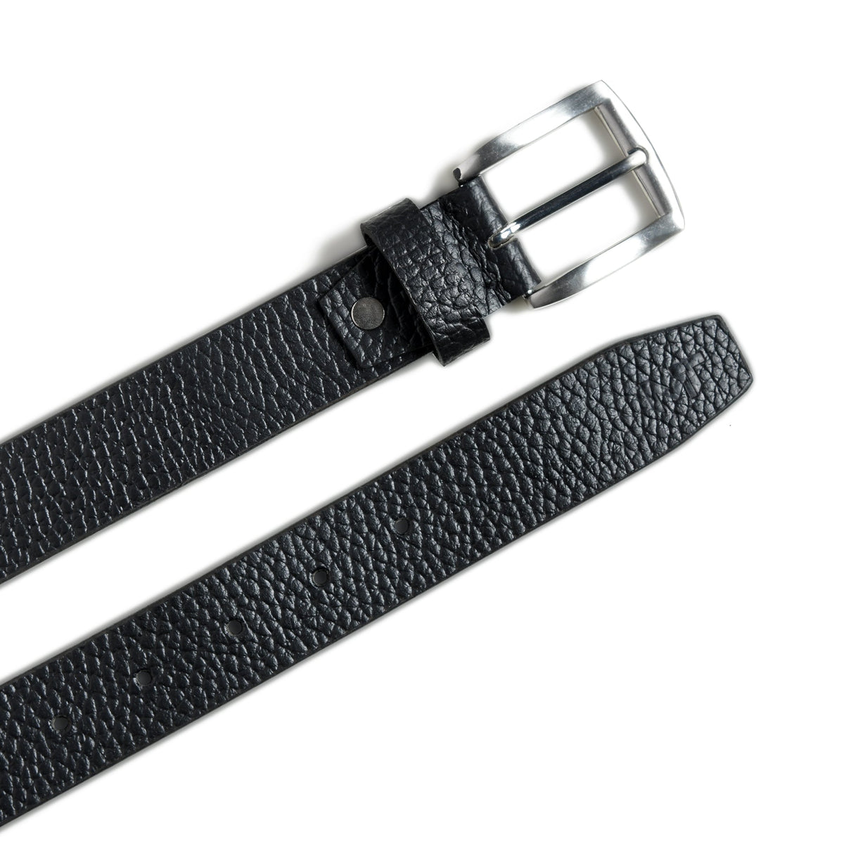 Nexus Black Leather Belt buckle