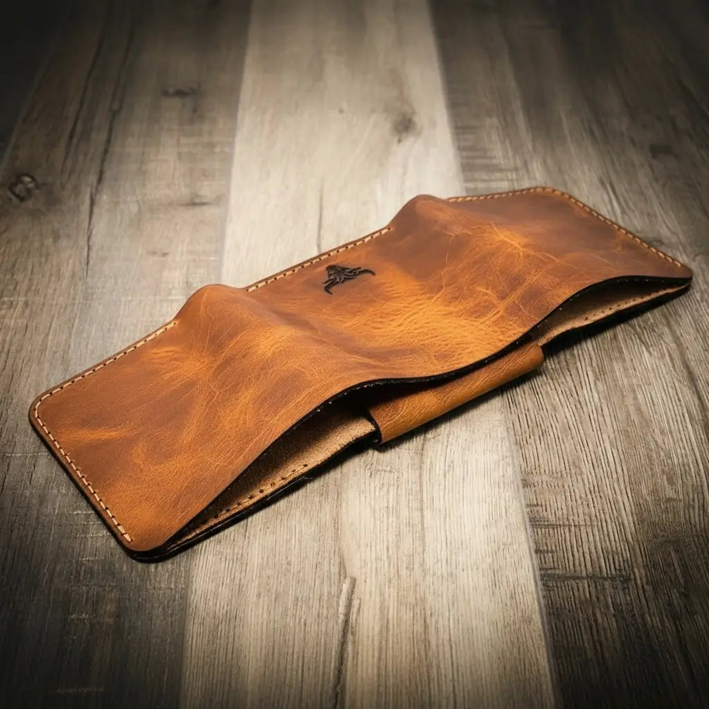 Police Badge Trifold Wallet by Bull Sheath Leather