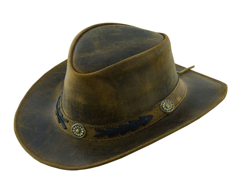 Western Leather Hat for Men and Women shapeable Sahara