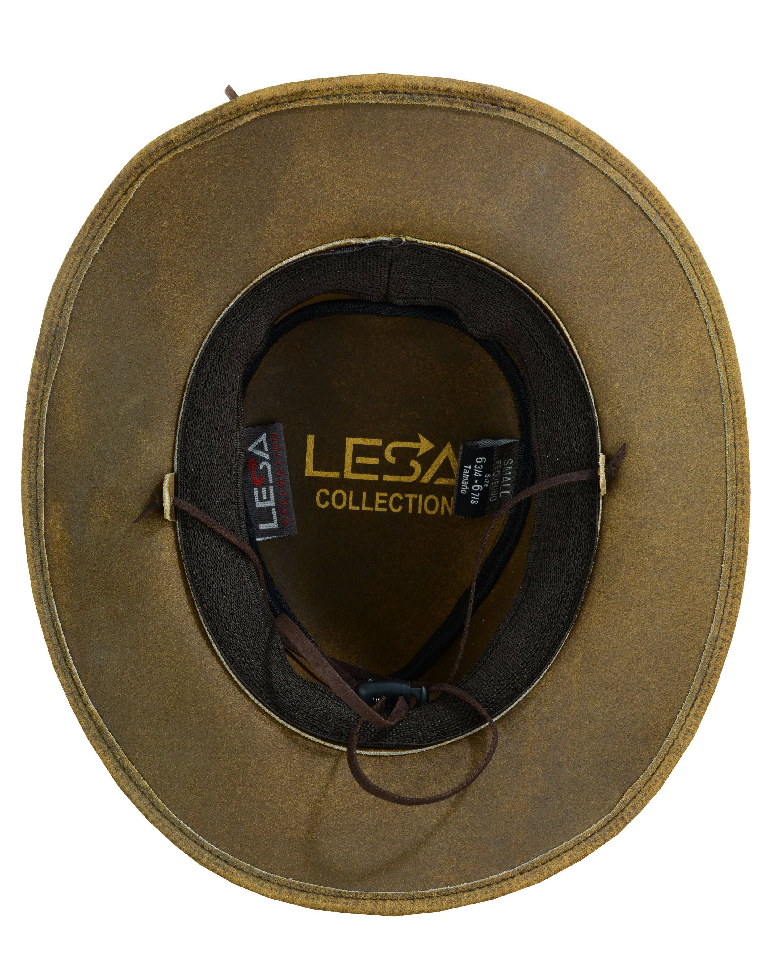 Western Leather Hat for Men and Women shapeable Sahara