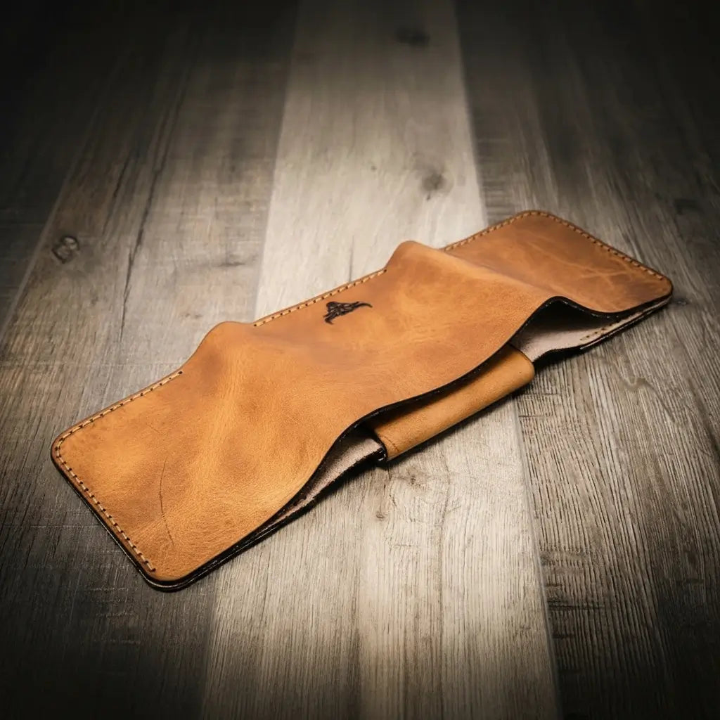 Police Badge Trifold Wallet by Bull Sheath Leather