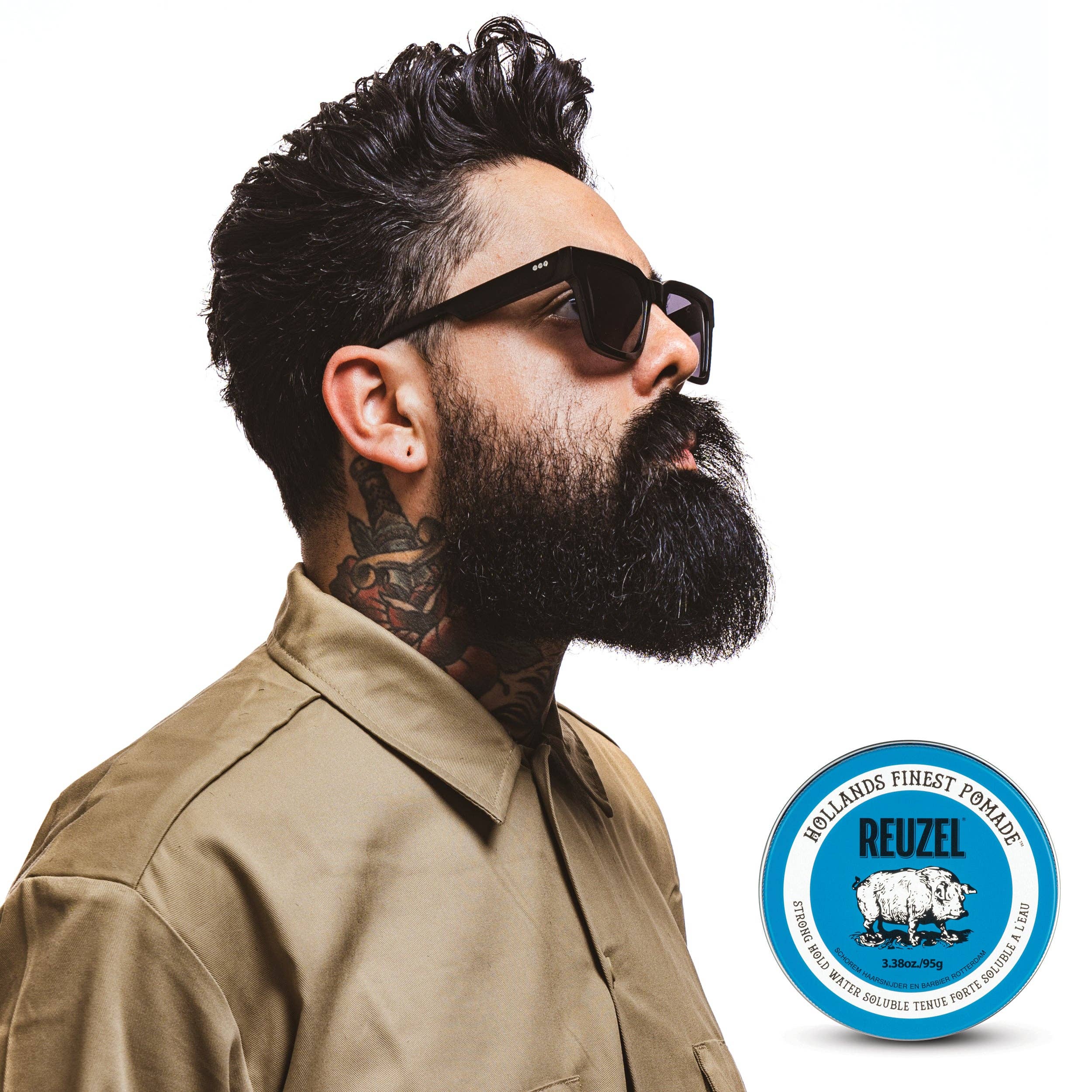 Reuzel Blue Strong Hold High Shine Water Soluble Pomade