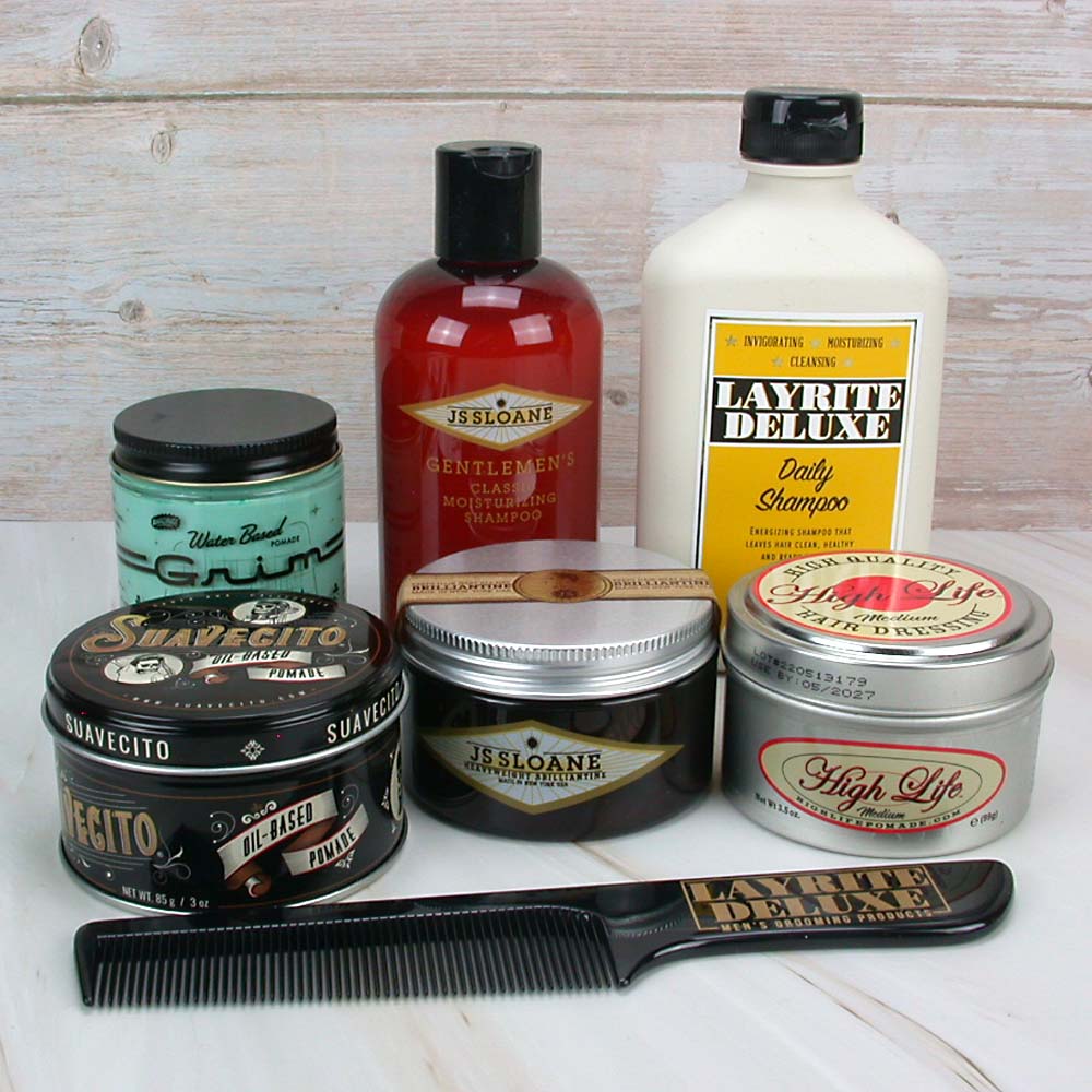 Medium Weight Pomade Hair Grooming Kit