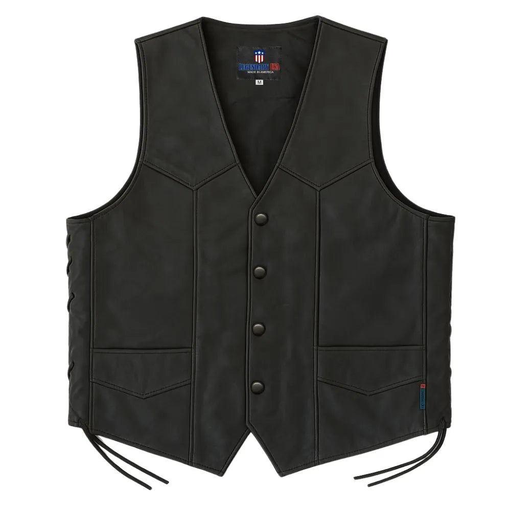 Legendary Club Style Men's Leather Motorcycle Vest