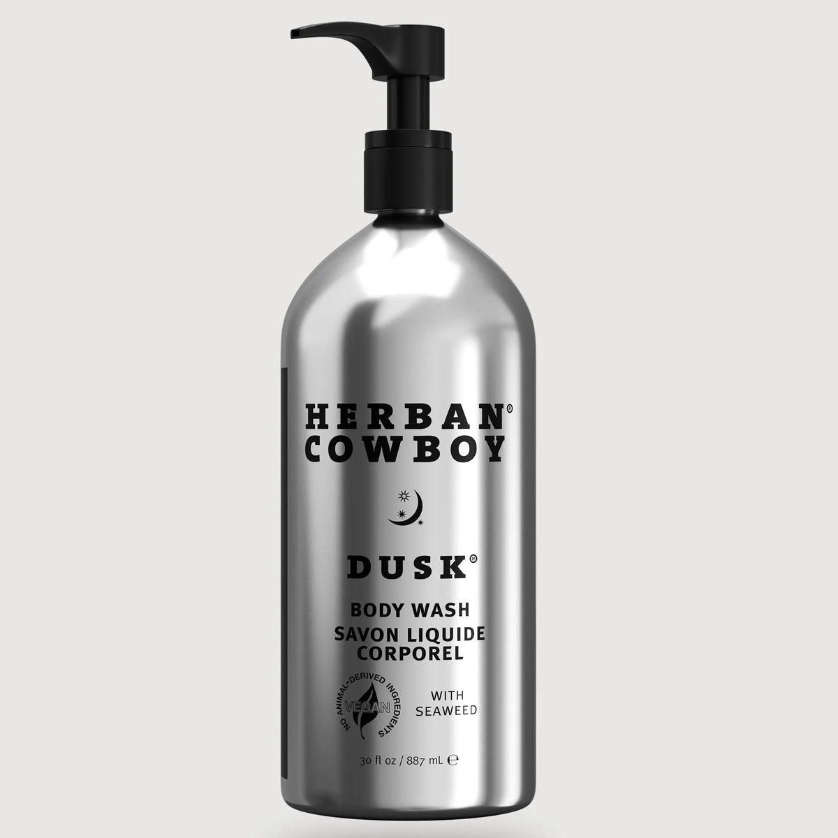Dusk Body Wash Refillable Aluminum Pump by Herban Cowboy