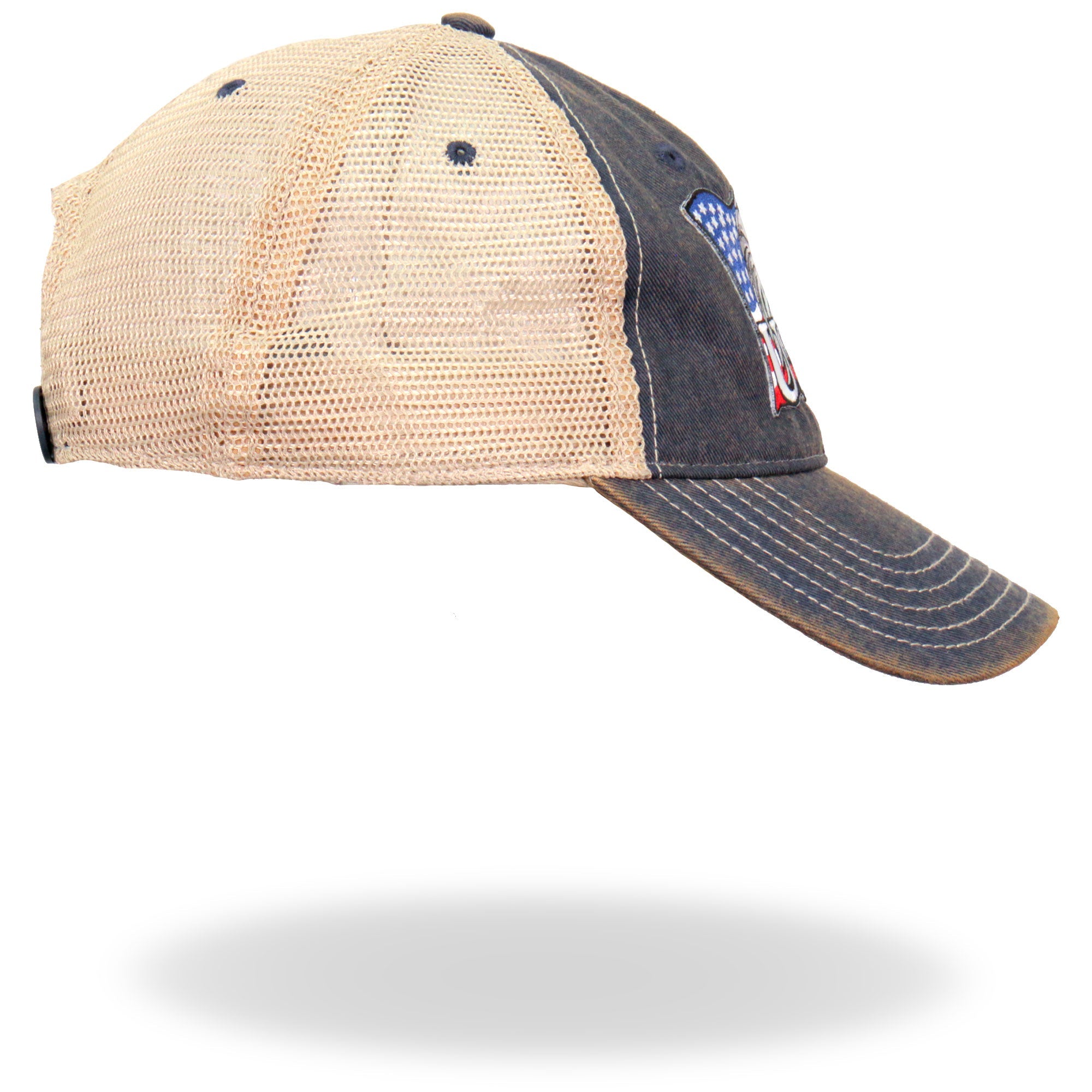 Hot Leathers GSH1023 USA, Eagle Head, and Flag Trucker Hat