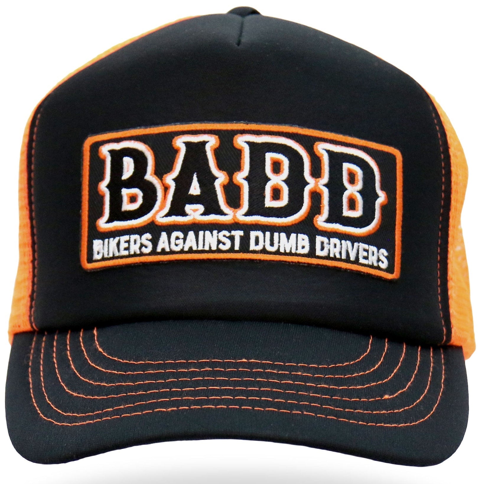 Hot Leathers Orange And Black B.A.D.D. Trucker Hat GSH1051
