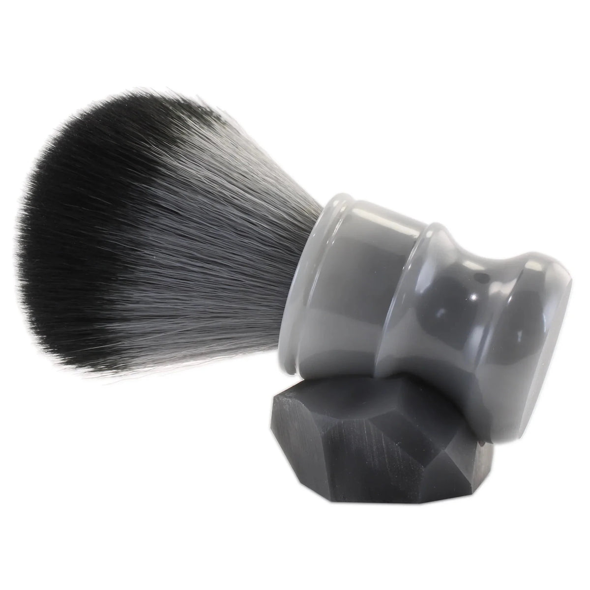 Badger Hair Shave Brush and Stand gray