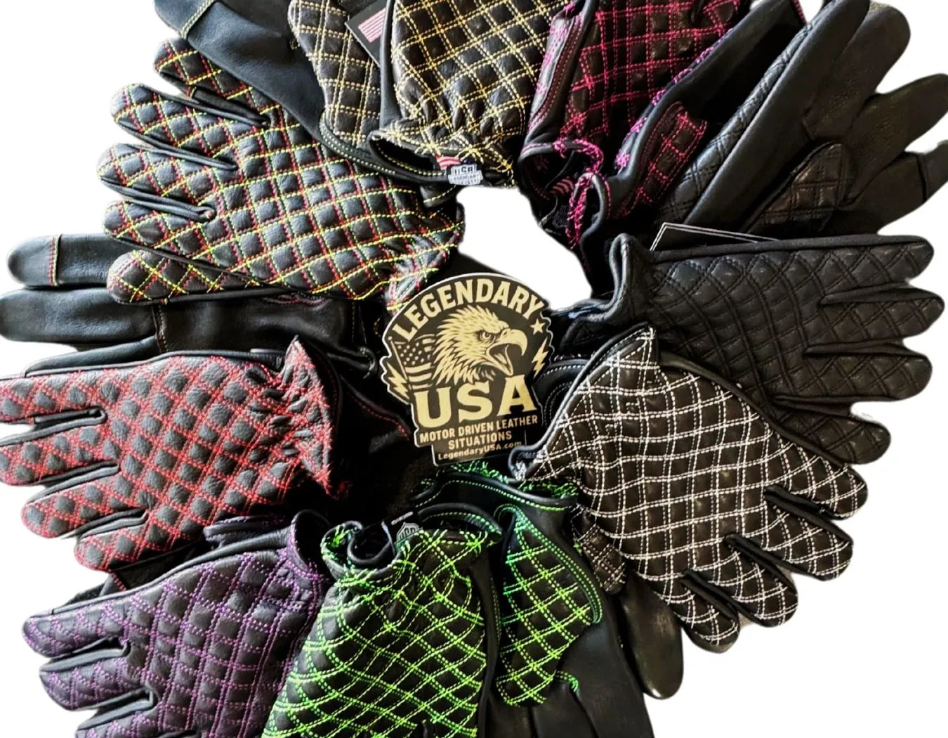 Legendary Double-Diamond Stitched Deerskin Short Wrist Touchscreen Gloves