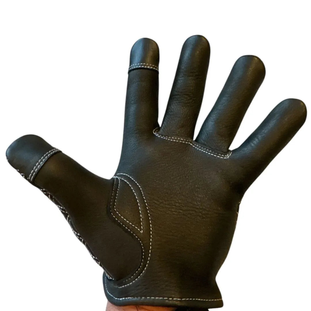 Legendary Double-Diamond Stitched Deerskin Short Wrist Touchscreen Gloves