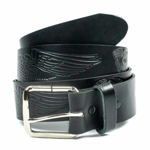 Leather Belt - Wings & Engines 1 1/2"