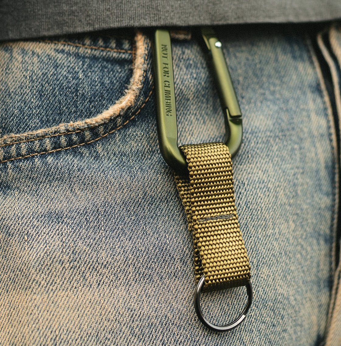 Jumbo Carabiner with Web Strap Key Ring