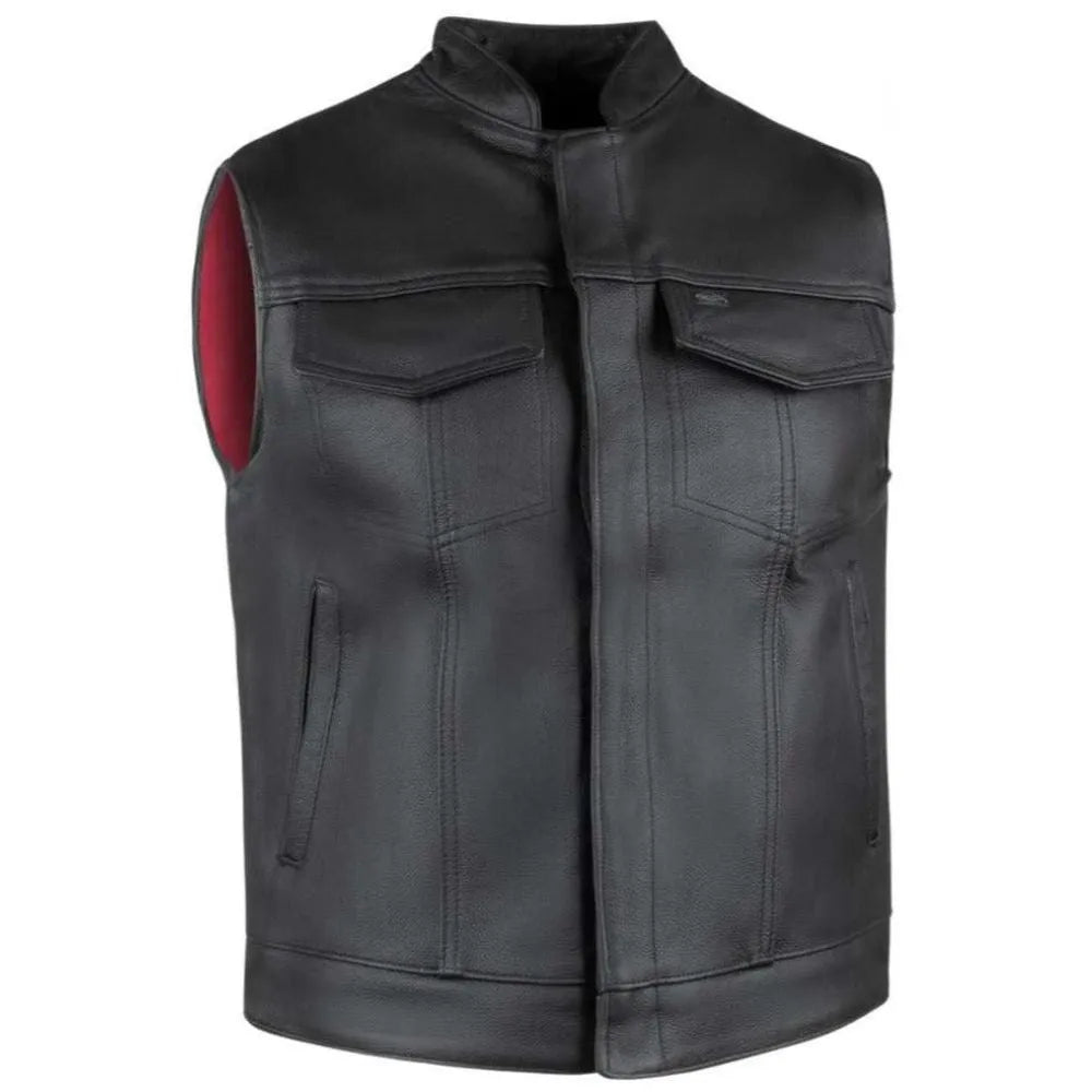 Legendary Reaper Club Style Men's Leather Motorcycle Vest