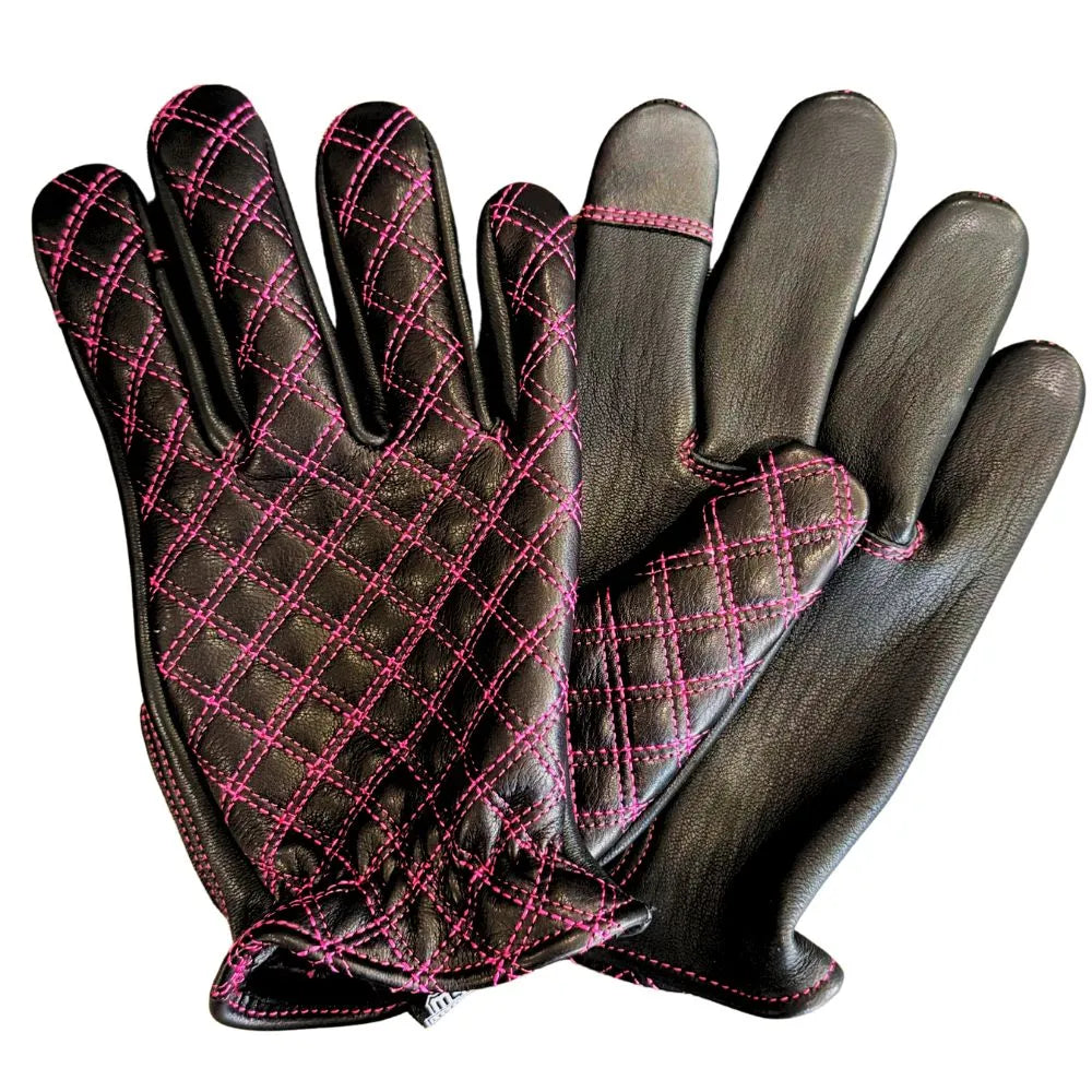 Legendary Double-Diamond Stitched Deerskin Short Wrist Touchscreen Gloves