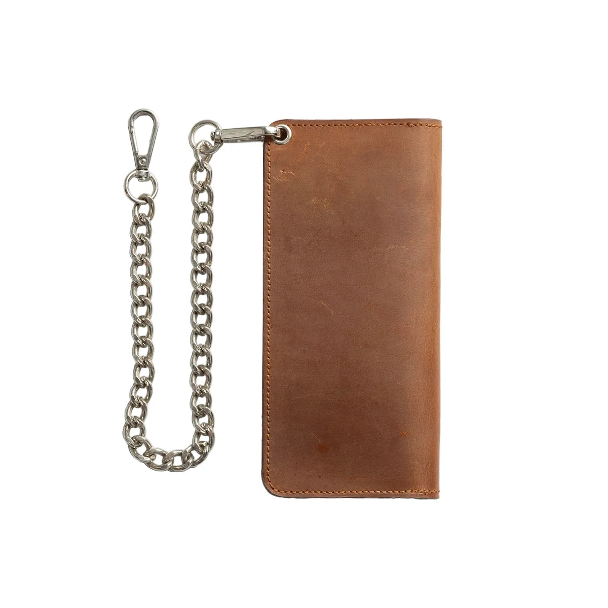 Large Vegetable Tanned Leather trucker Wallet with Chain